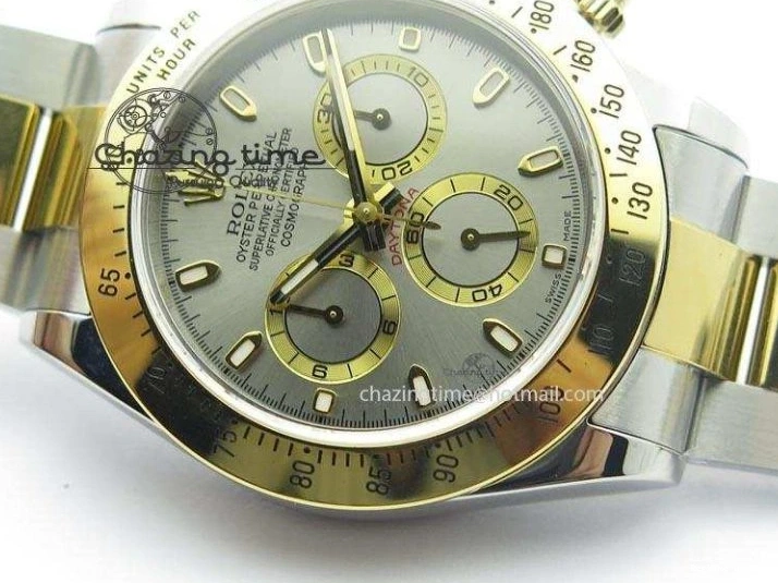 0405 Colorful Daytona SS YG 116523 JF Best Edition Gray Dial On SS YG Bracelet A 3897